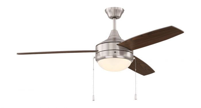 Craftmade Phaze Energy Star 3 Blade EPHA52BNK3 Ceiling Fan 52 - Brushed Polished Nickel, Dark Oak/Walnut/