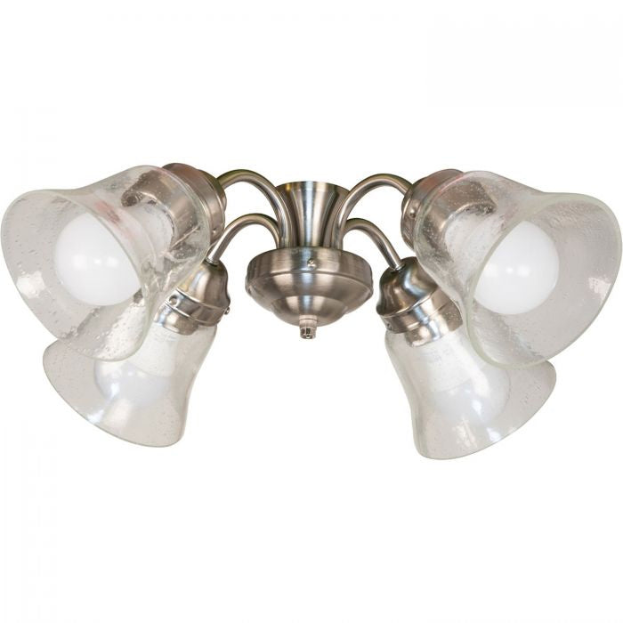 Craftmade Lighting LK425391-BN-LED  4 Light Fitter And Glass Fan Brushed Satin Nickel