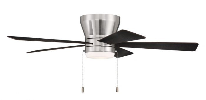 Craftmade Merit MER52BNK5 Ceiling Fan 52 - Brushed Polished Nickel, Black Walnut/Grey Walnut/