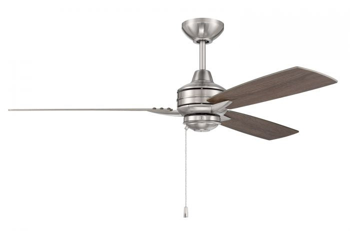 Craftmade Moto MOT52BNK3 Ceiling Fan 52 - Brushed Polished Nickel, Brushed Nickel/Driftwood/