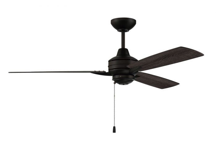 Craftmade Moto Indoor/Outdoor MOT52FB3 Ceiling Fan 52 - Flat Black, Flat Black/Greywood/