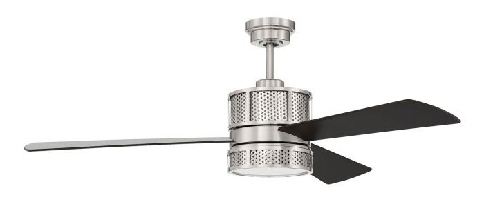 Craftmade Morrison MRN52BNK3 Ceiling Fan 52 - Brushed Polished Nickel, Brushed Nickel/Flat Black/