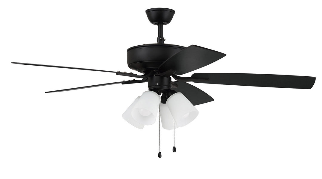 Craftmade Pro Plus 114 P114FB5-52FBGW Ceiling Fan 52 - Flat Black, Flat Black/Greywood/