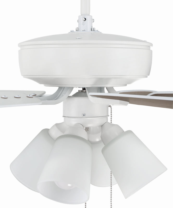 Craftmade Pro Plus 114 P114W5-52WWOK Ceiling Fan 52 - White, White/Washed Oak/