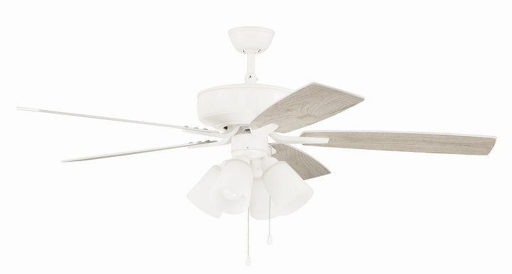 Craftmade Pro Plus 114 P114W5-52WWOK Ceiling Fan 52 - White, White/Washed Oak/