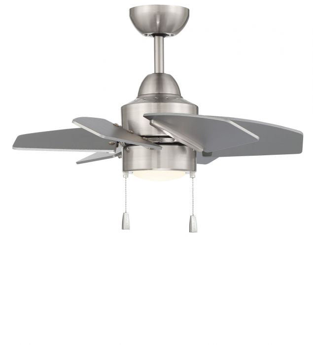 Craftmade Propel II PPT24BNK6 Ceiling Fan 24 - Brushed Polished Nickel, Brushed Nickel/Brushed Nickel/