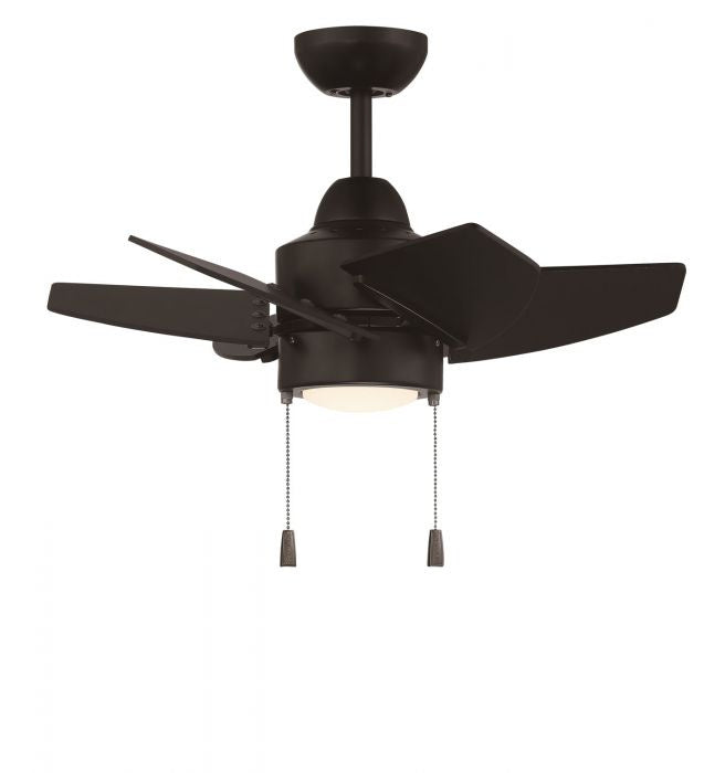 Craftmade Propel II Indoor/Outdoor PPT24FB6 Ceiling Fan 24 - Flat Black, Flat Black/Flat Black/