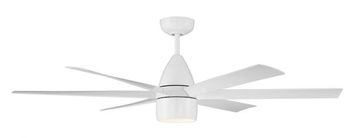 Craftmade Quirk QRK54W6 Ceiling Fan 54 - White, White/White/