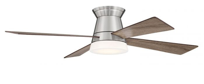 Craftmade Revello REV52BNK4 Ceiling Fan 52 - Brushed Polished Nickel, Driftwood/Driftwood/