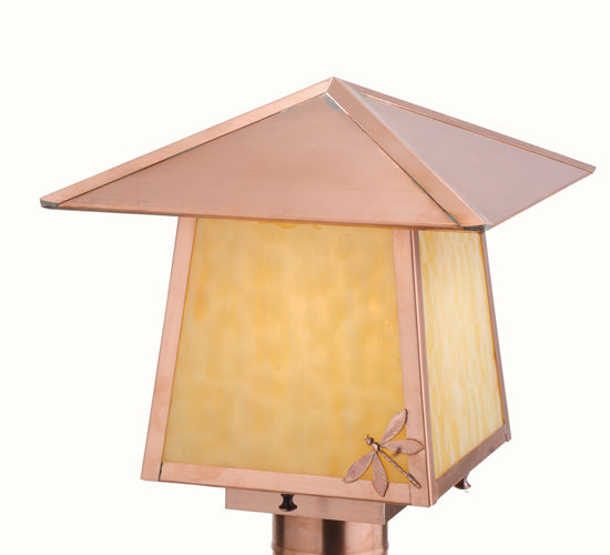 Meyda Tiffany Lighting 113223 Stillwater One Light Post Mount Outdoor Copper/Antique/Verde