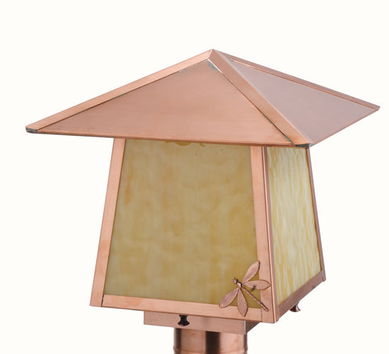 Meyda Tiffany Lighting 113223 Stillwater One Light Post Mount Outdoor Copper/Antique/Verde