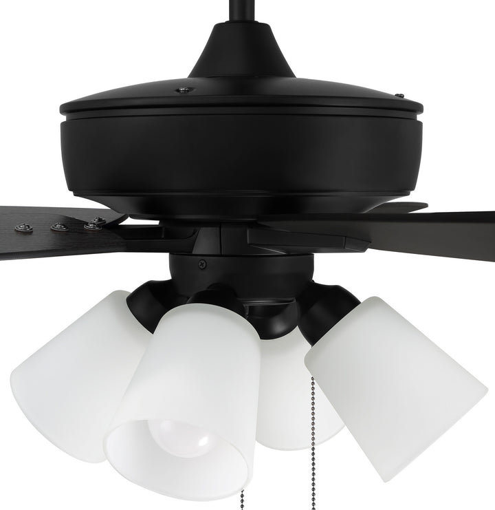 Craftmade Super Pro 114 S114FB5-60FBGW Ceiling Fan 60 - Flat Black, Flat Black/Greywood/