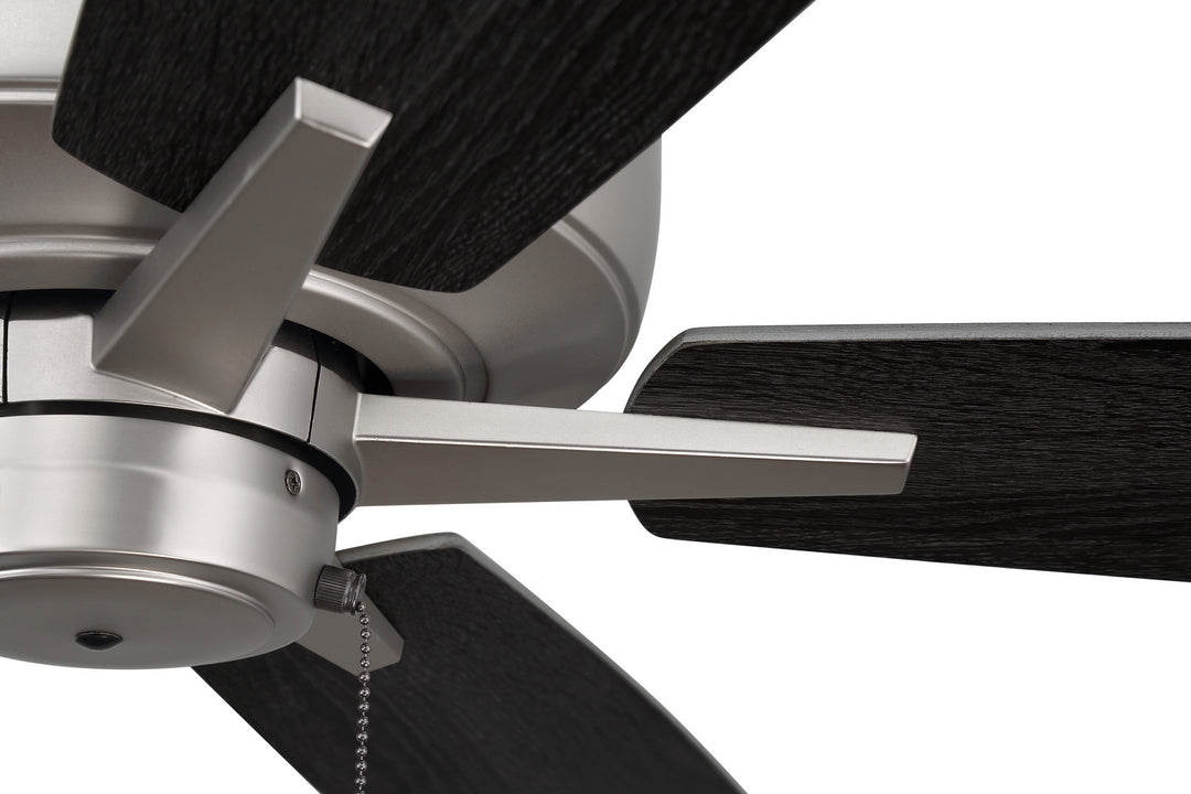 Craftmade Super Pro 60 S60BN5-60BNGW Ceiling Fan 60 - Brushed Satin Nickel, Brushed Nickel/Greywood/