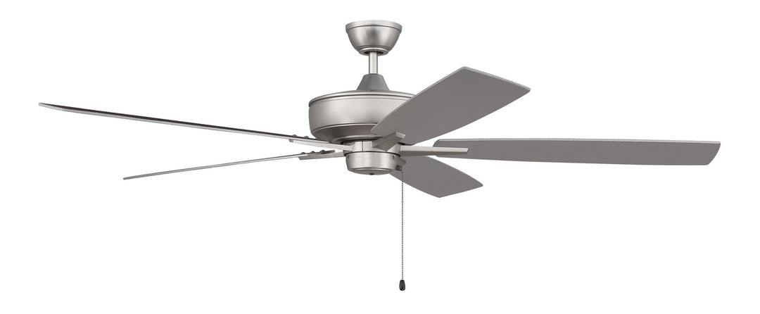 Craftmade Super Pro 60 S60BN5-60BNGW Ceiling Fan 60 - Brushed Satin Nickel, Brushed Nickel/Greywood/