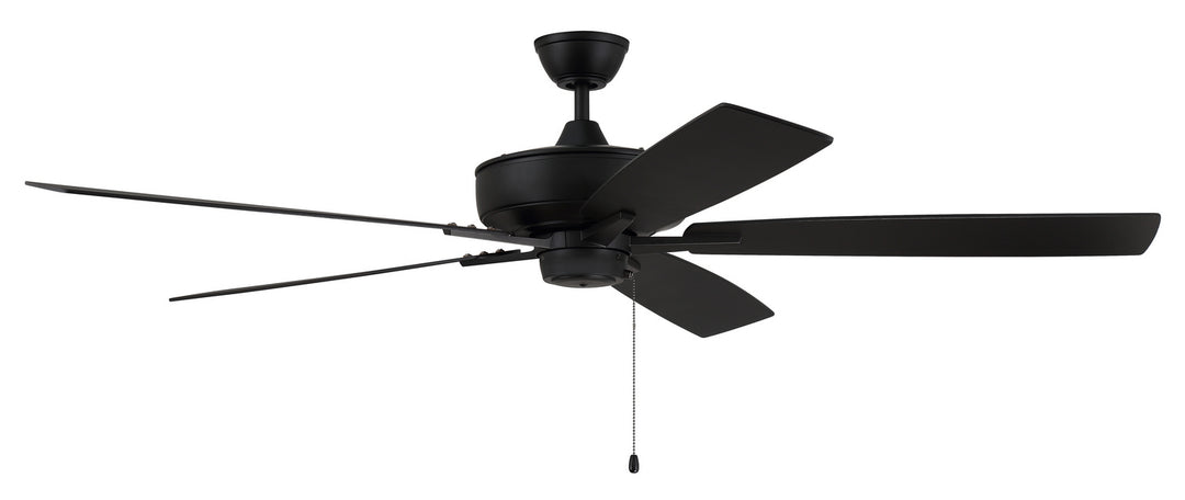 Craftmade Super Pro 60 S60FB5-60FBGW Ceiling Fan 60 - Flat Black, Flat Black/Greywood/