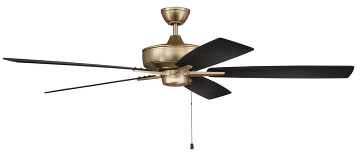 Craftmade Super Pro 60 S60SB5-60BWNFB Ceiling Fan 60 - Satin Brass, Black Walnut/Flat Black/