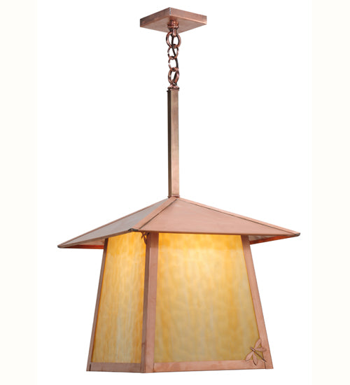 Meyda Tiffany Lighting 113226 Stillwater One Light Pendant Outdoor Copper/Antique/Verde