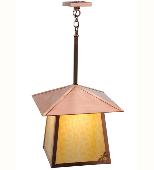 Meyda Tiffany Lighting 113226 Stillwater One Light Pendant Outdoor Copper/Antique/Verde