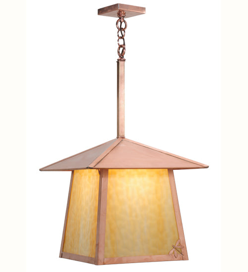 Meyda Tiffany Lighting 113226 Stillwater One Light Pendant Outdoor Copper/Antique/Verde