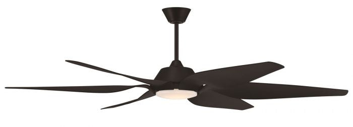 Craftmade Zoom ZOM66FB6 Ceiling Fan 66 - Flat Black, Flat Black/Flat Black/