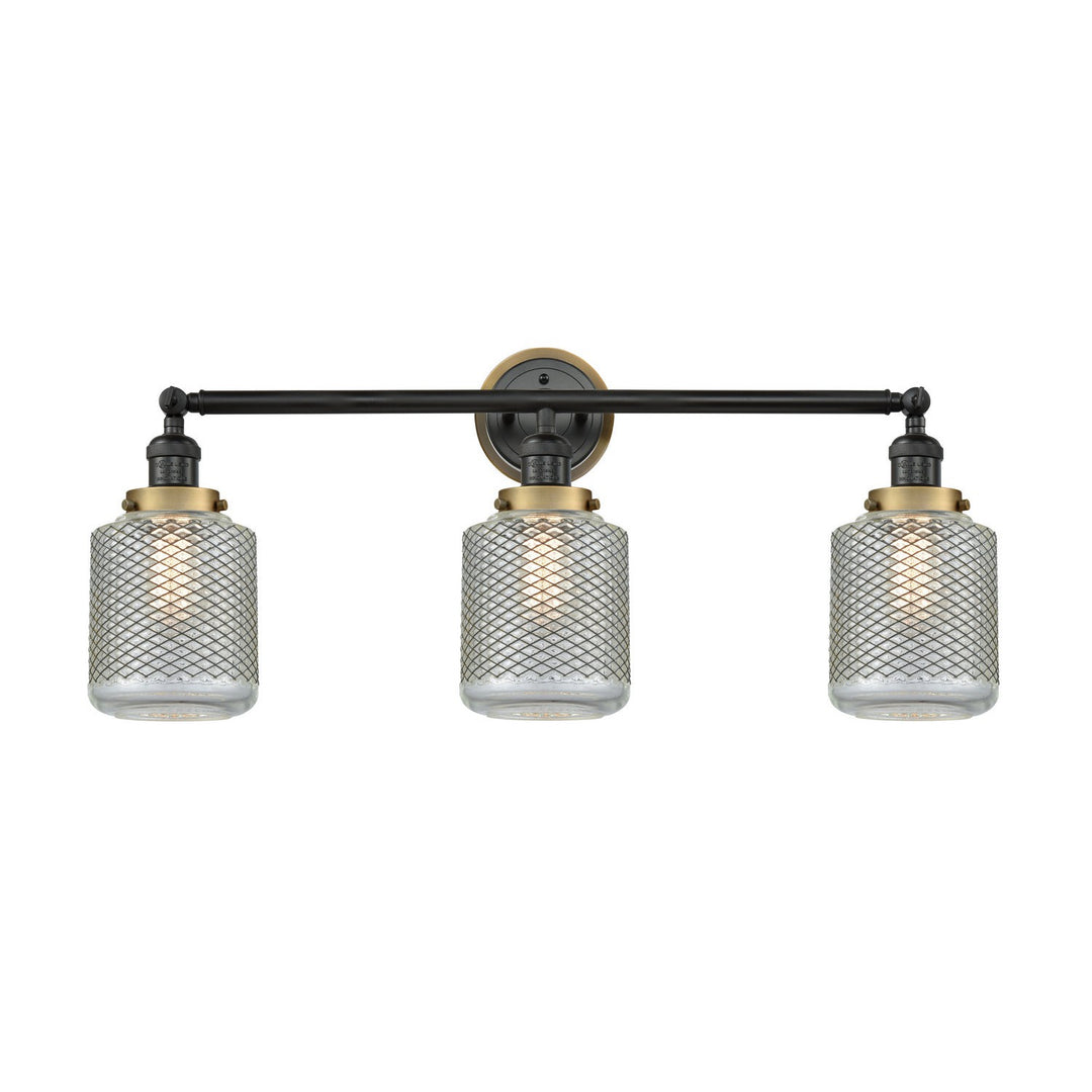 Innovations Franklin Restoration 205BK-BPBB-HRBB-G262 Bath Vanity Light 32 in. wide - Matte Black