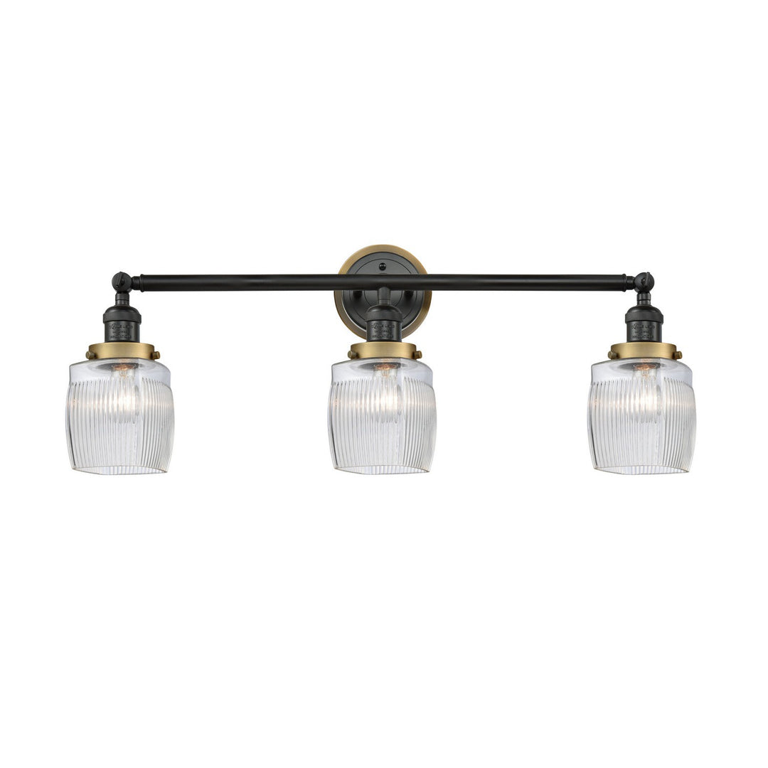 Innovations Franklin Restoration 205BK-BPBB-HRBB-G302 Bath Vanity Light 32 in. wide - Matte Black