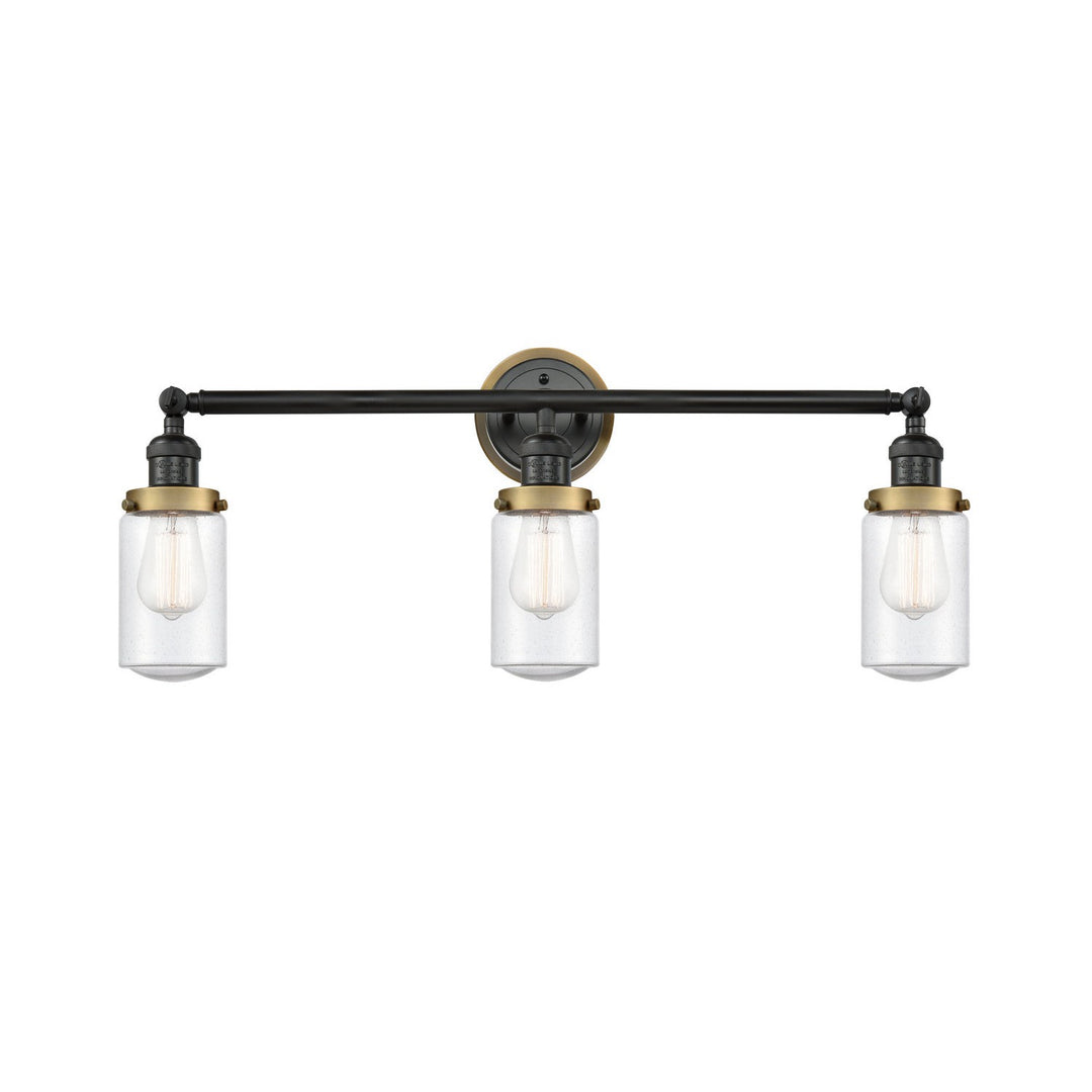Innovations Franklin Restoration 205BK-BPBB-HRBB-G314 Bath Vanity Light 31 in. wide - Matte Black