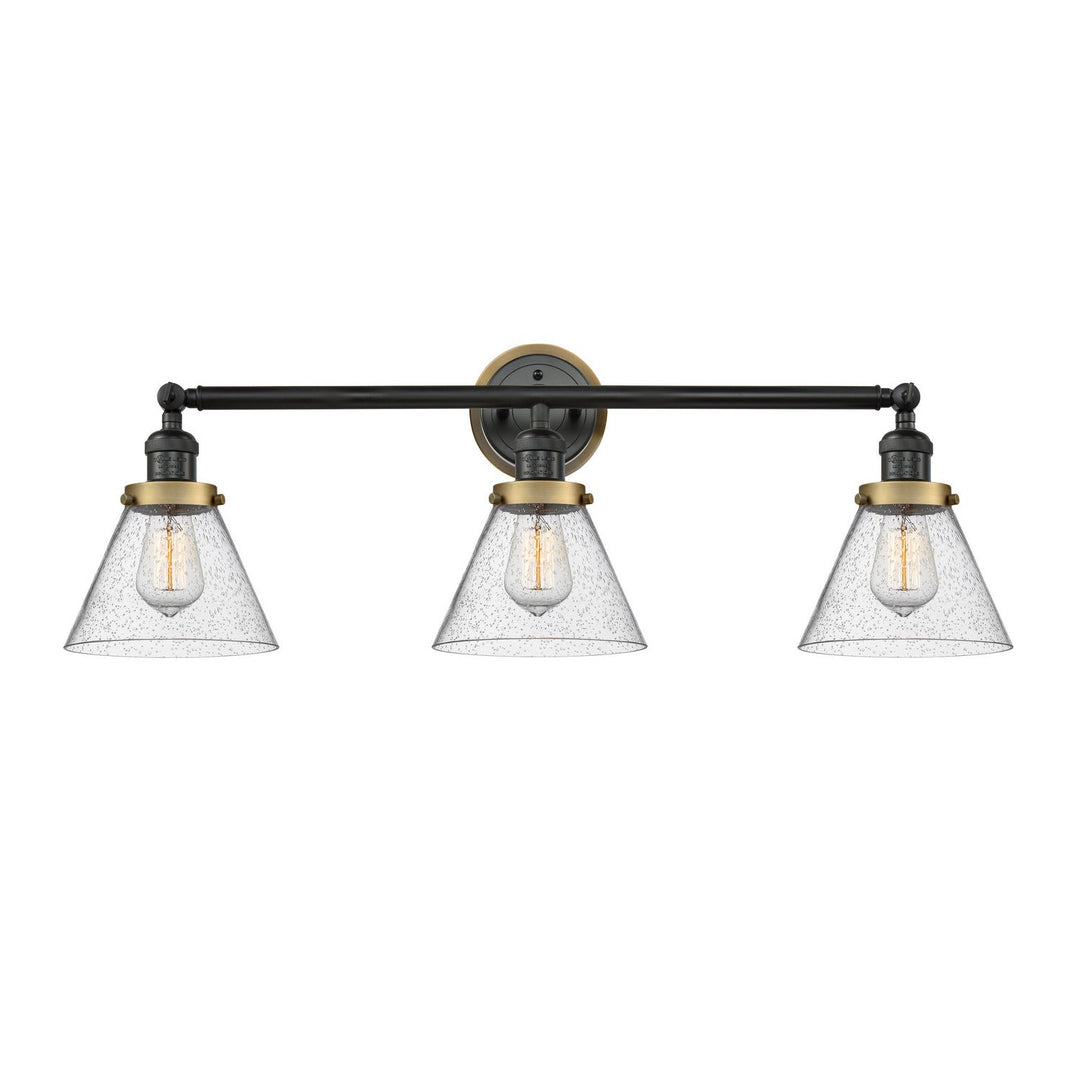 Innovations Franklin Restoration 205BK-BPBB-HRBB-G44 Bath Vanity Light 32 in. wide - Matte Black