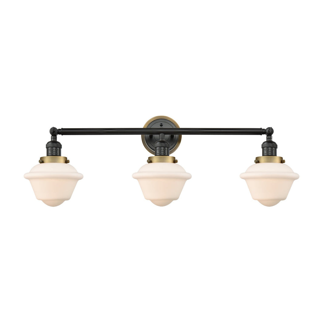 Innovations Franklin Restoration 205BK-BPBB-HRBB-G531 Bath Vanity Light 34 in. wide - Matte Black