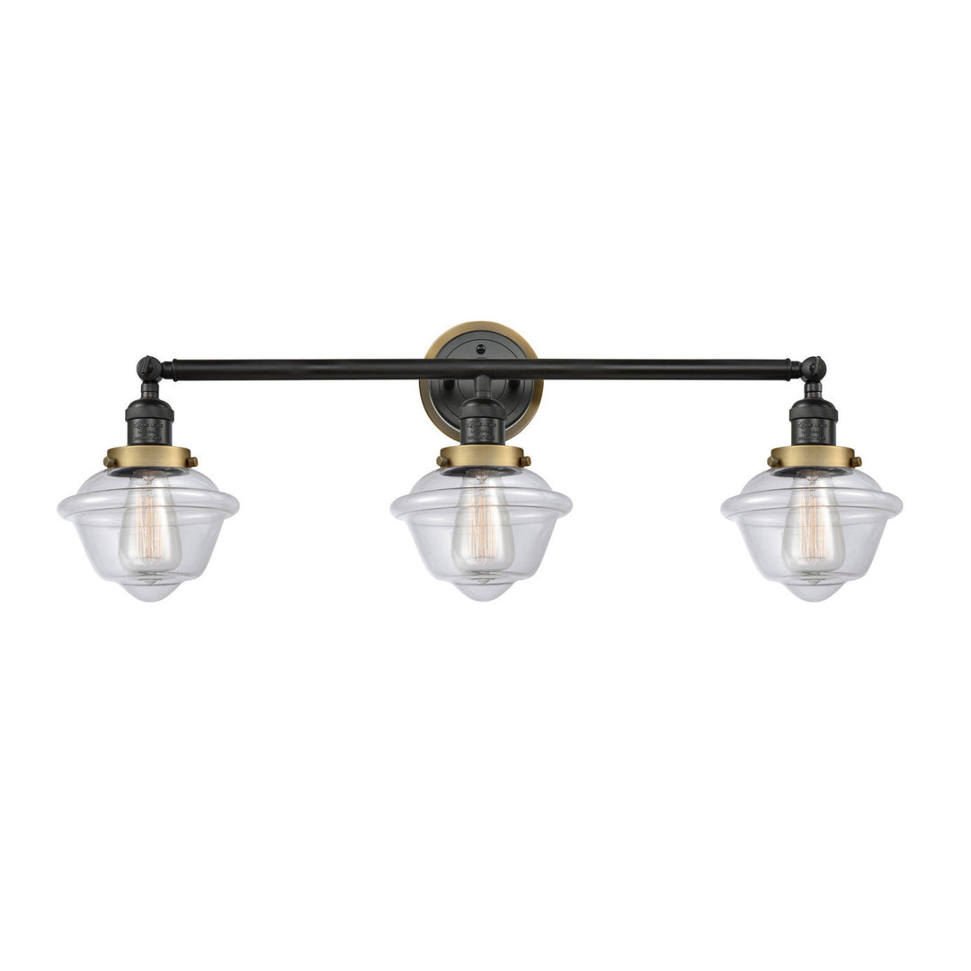Innovations Franklin Restoration 205BK-BPBB-HRBB-G532 Bath Vanity Light 34 in. wide - Matte Black