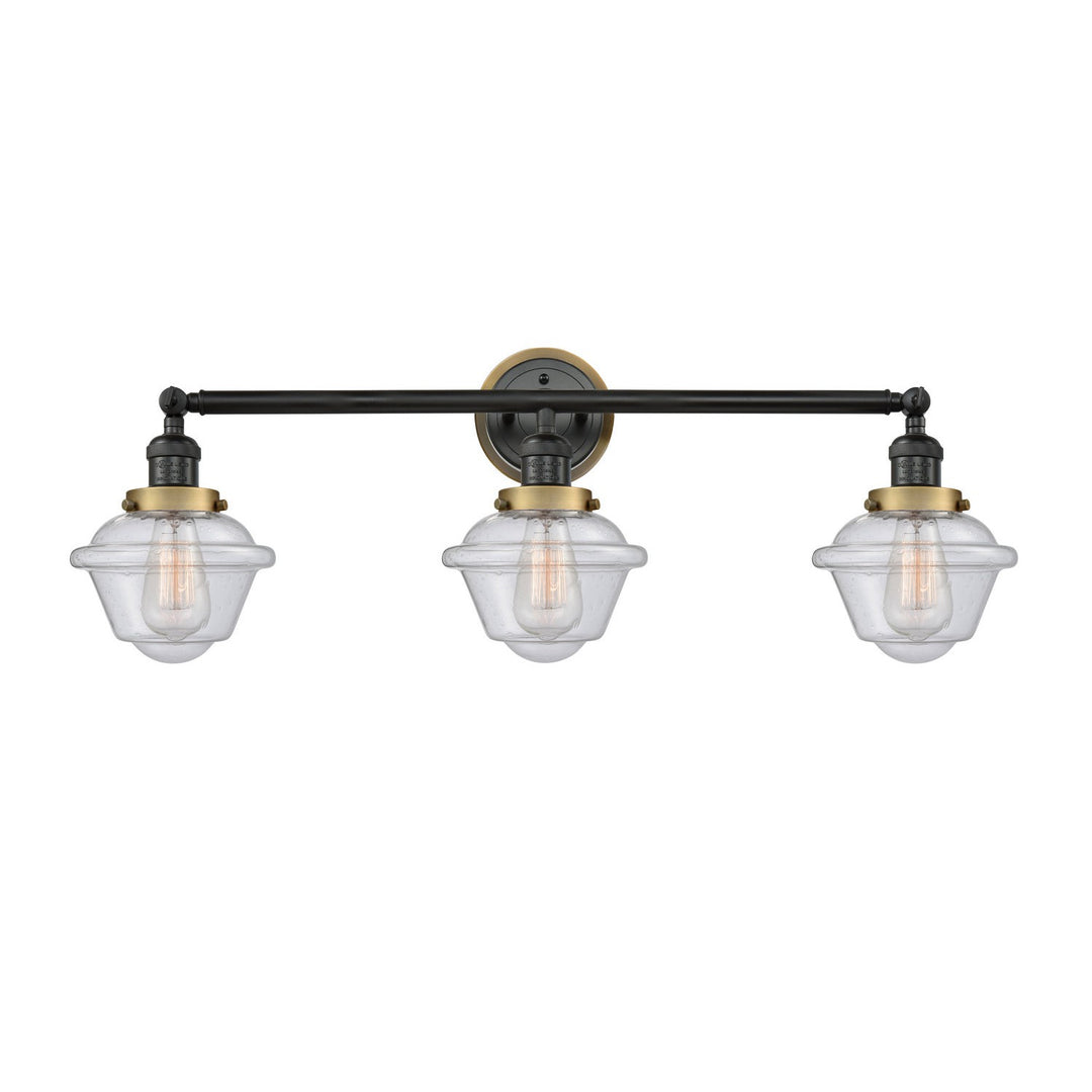 Innovations Franklin Restoration 205BK-BPBB-HRBB-G534 Bath Vanity Light 34 in. wide - Matte Black