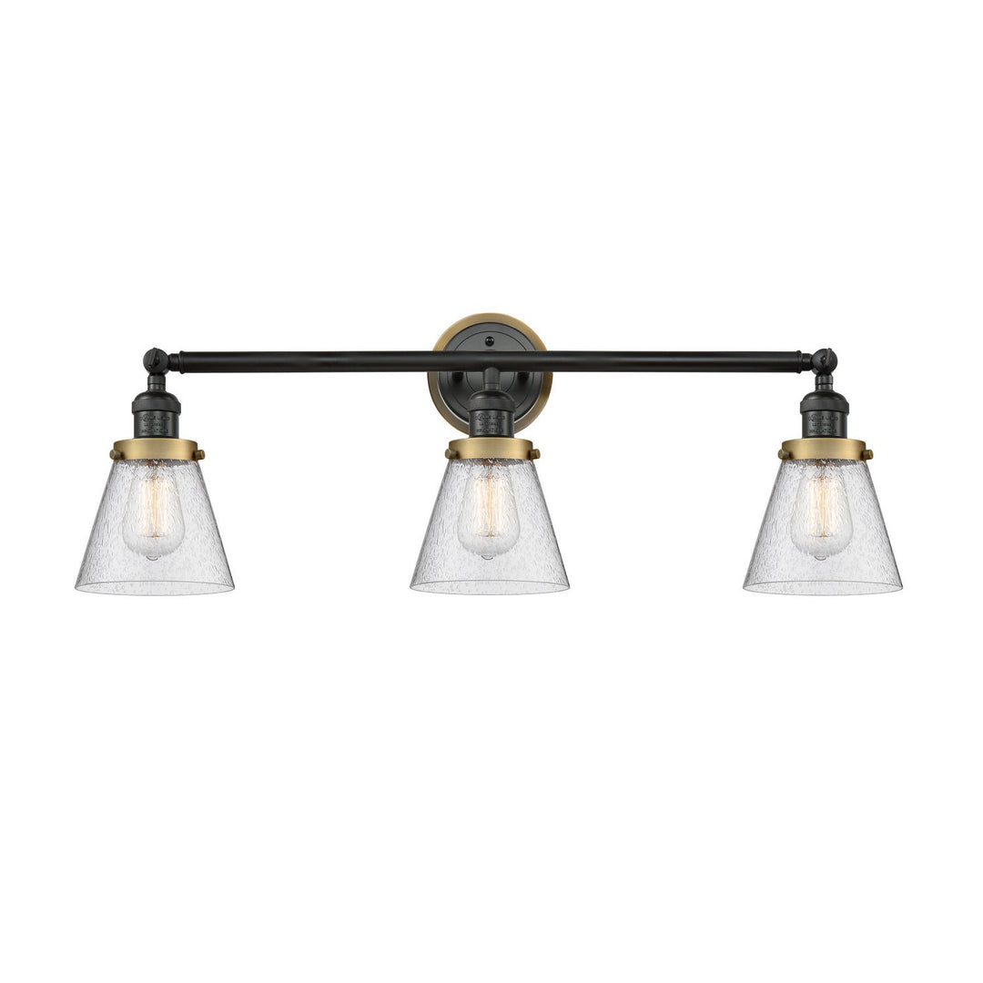 Innovations Franklin Restoration 205BK-BPBB-HRBB-G64 Bath Vanity Light 30 in. wide - Matte Black