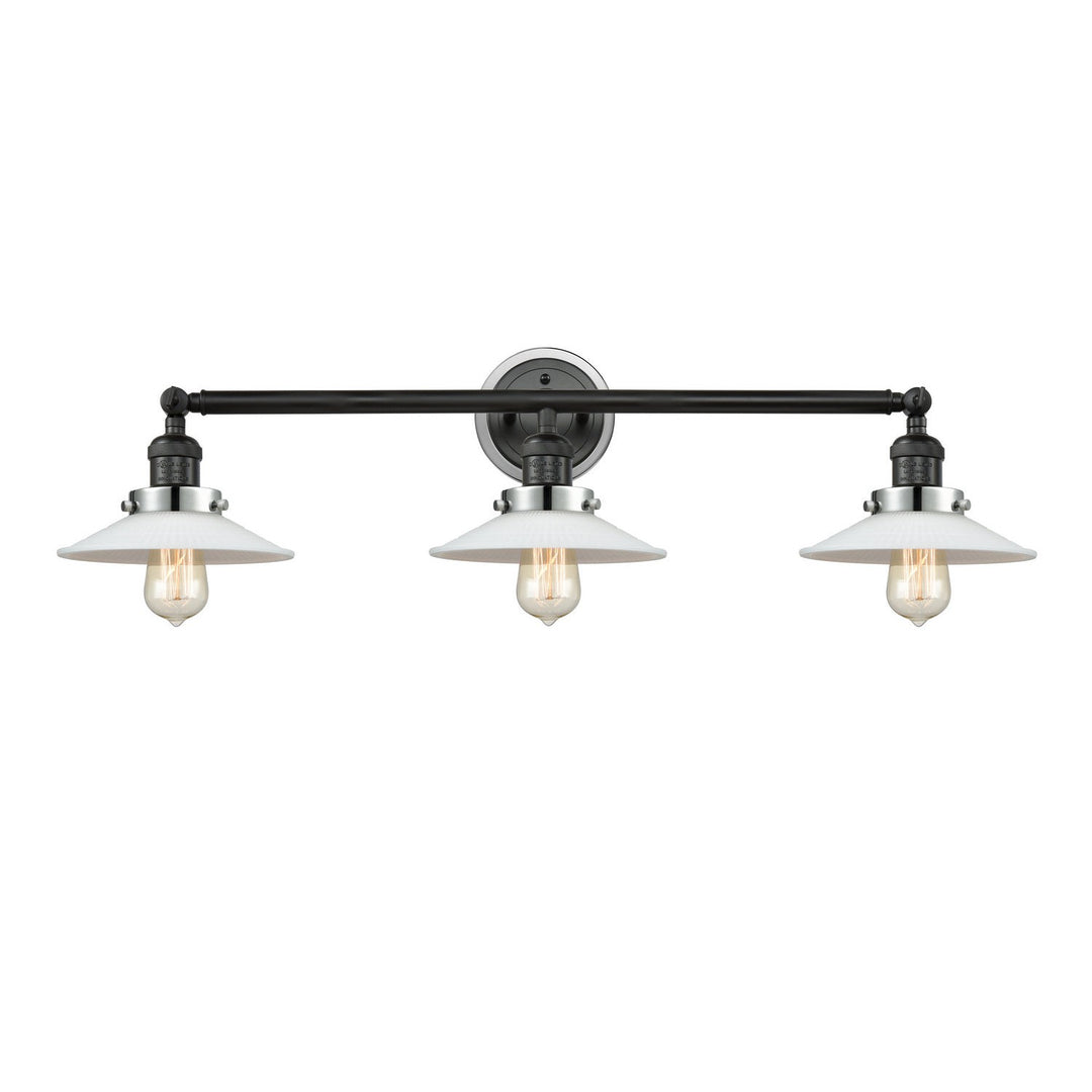 Innovations Franklin Restoration 205BK-BPPC-HRPC-G1 Bath Vanity Light 33 in. wide - Matte Black