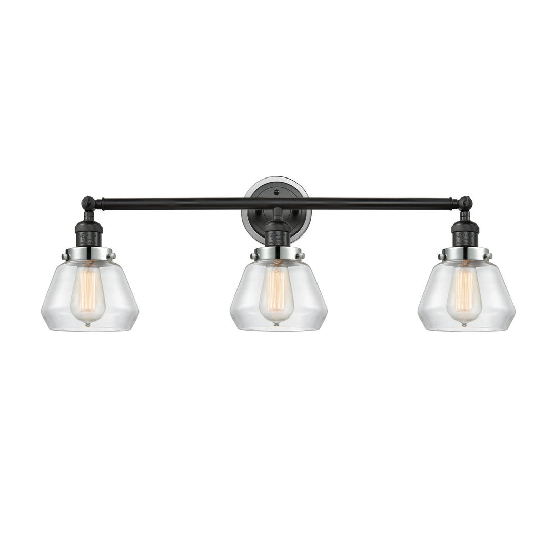 Innovations Franklin Restoration 205BK-BPPC-HRPC-G172 Bath Vanity Light 30 in. wide - Matte Black