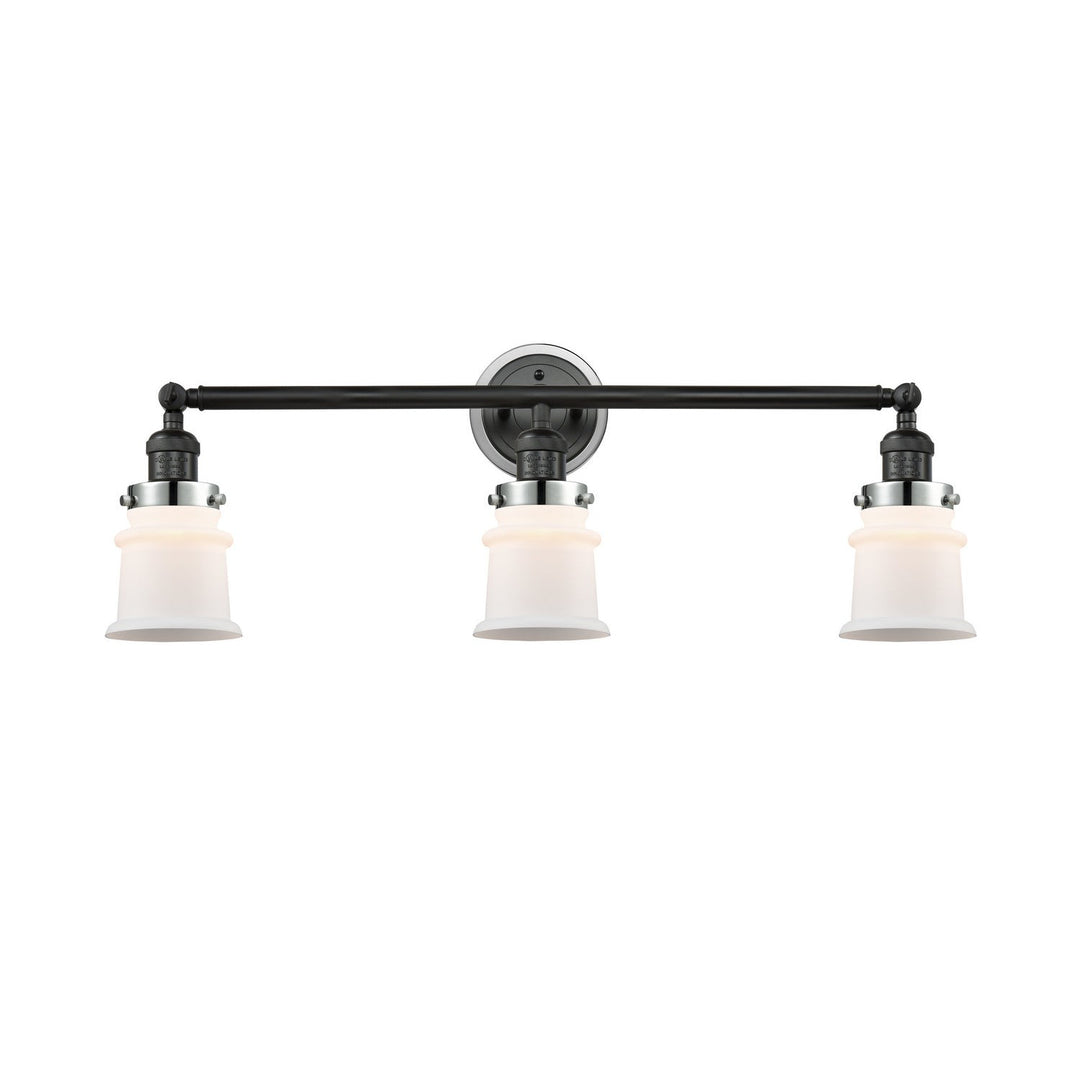 Innovations Franklin Restoration 205BK-BPPC-HRPC-G181S Bath Vanity Light 30 in. wide - Matte Black