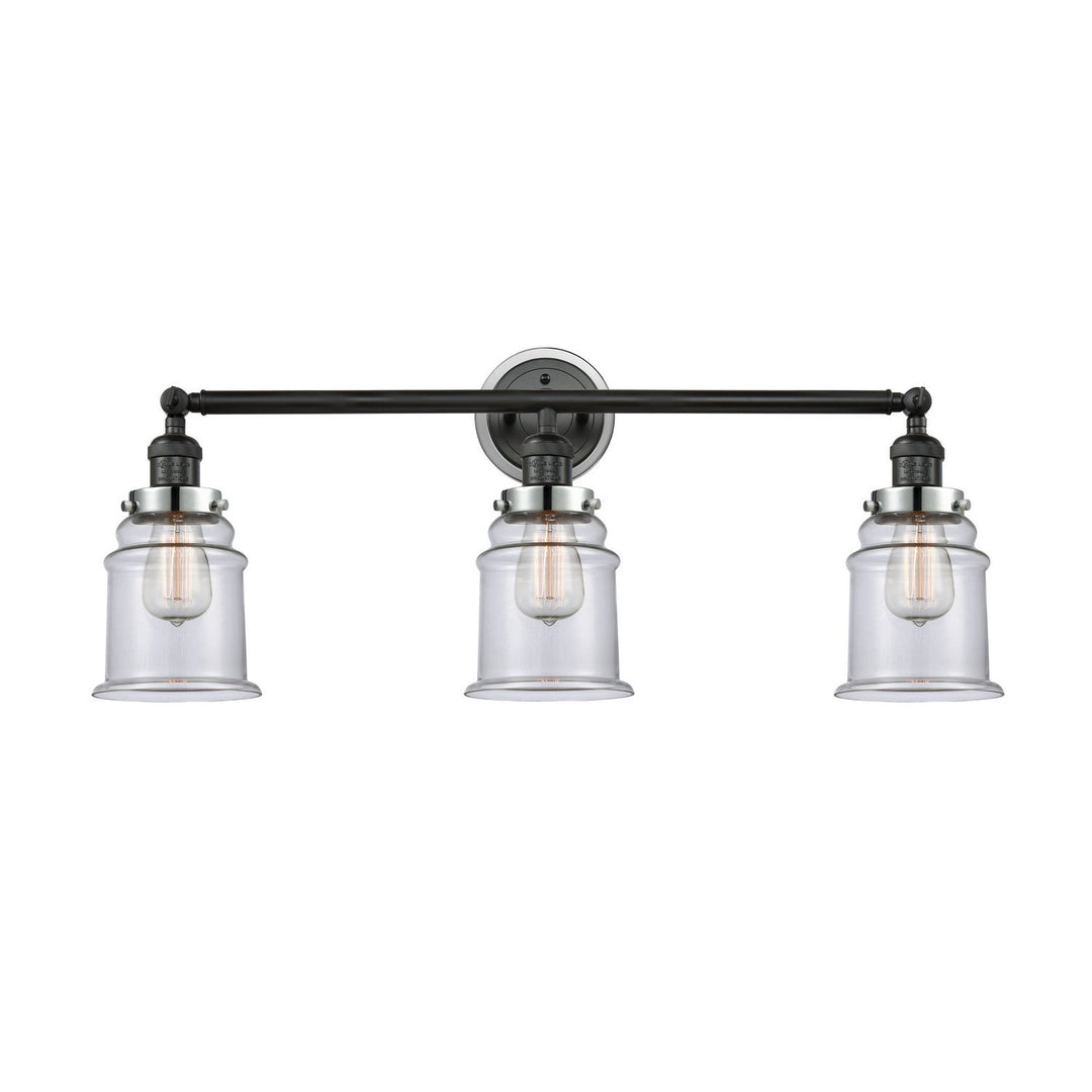 Innovations Franklin Restoration 205BK-BPPC-HRPC-G182 Bath Vanity Light 30 in. wide - Matte Black