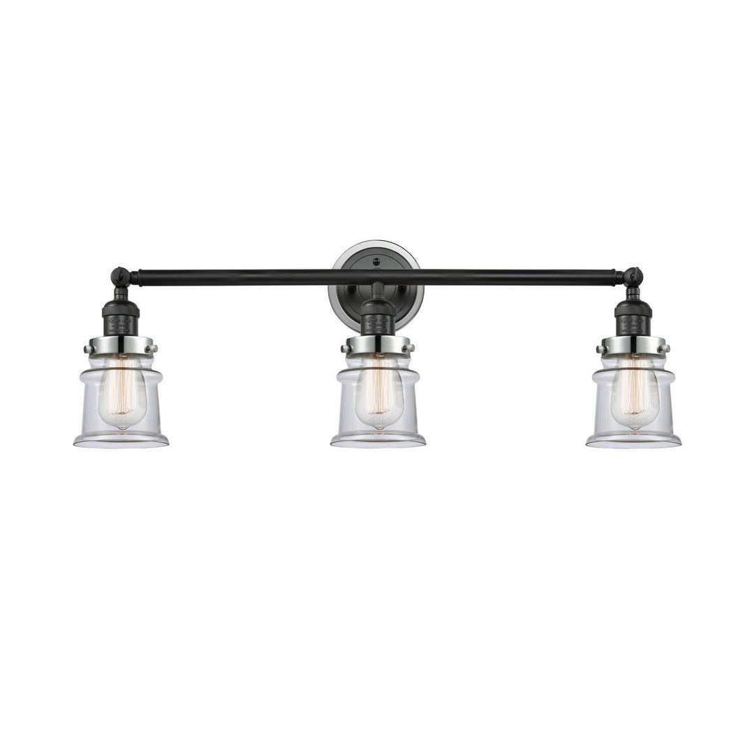 Innovations Franklin Restoration 205BK-BPPC-HRPC-G182S Bath Vanity Light 30 in. wide - Matte Black