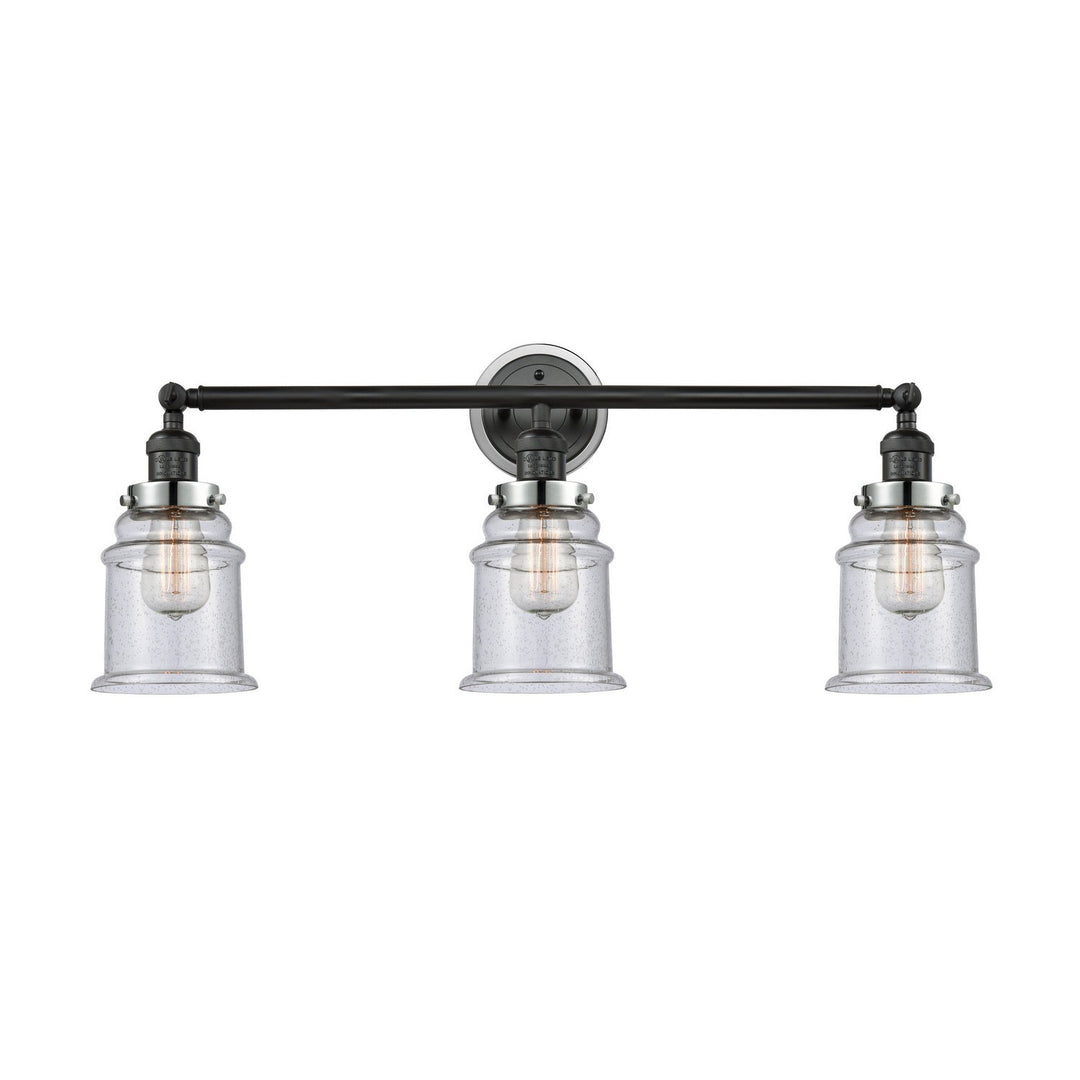 Innovations Franklin Restoration 205BK-BPPC-HRPC-G184 Bath Vanity Light 30 in. wide - Matte Black