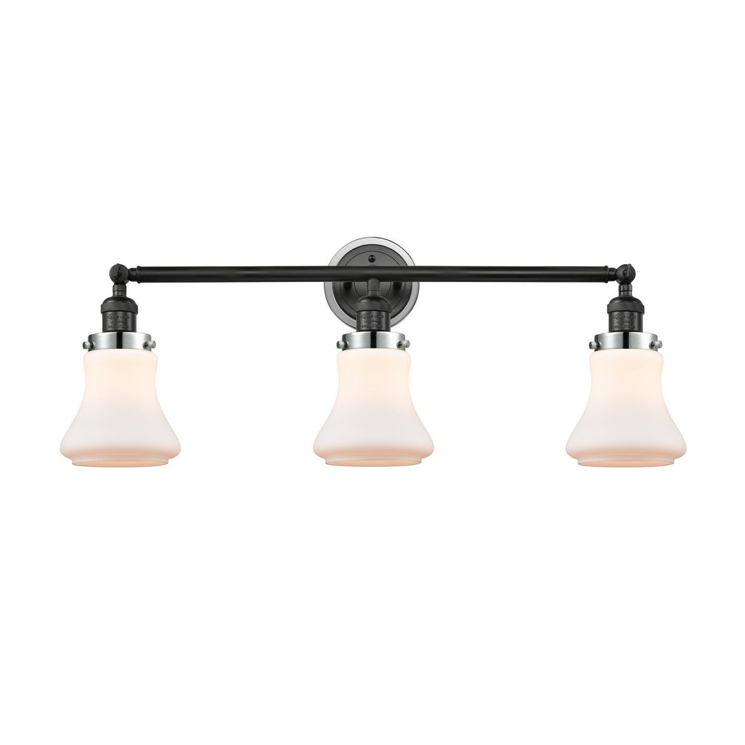 Innovations Franklin Restoration 205BK-BPPC-HRPC-G191 Bath Vanity Light 30 in. wide - Matte Black