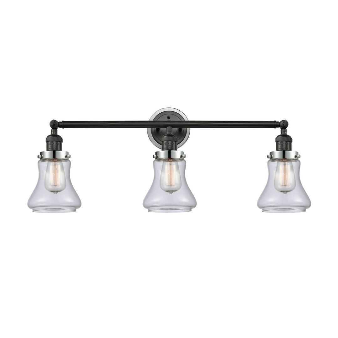 Innovations Franklin Restoration 205BK-BPPC-HRPC-G192 Bath Vanity Light 30 in. wide - Matte Black