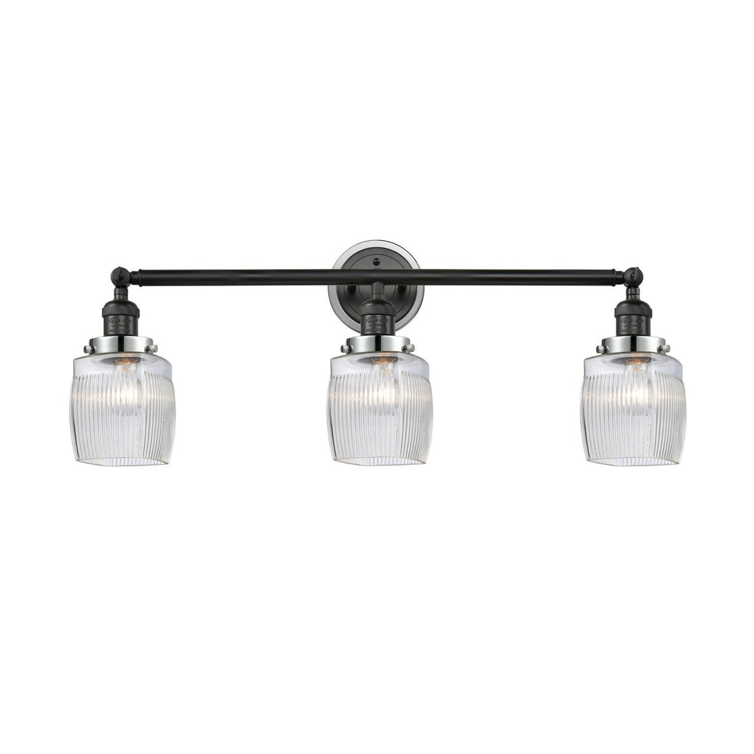 Innovations Franklin Restoration 205BK-BPPC-HRPC-G302 Bath Vanity Light 32 in. wide - Matte Black