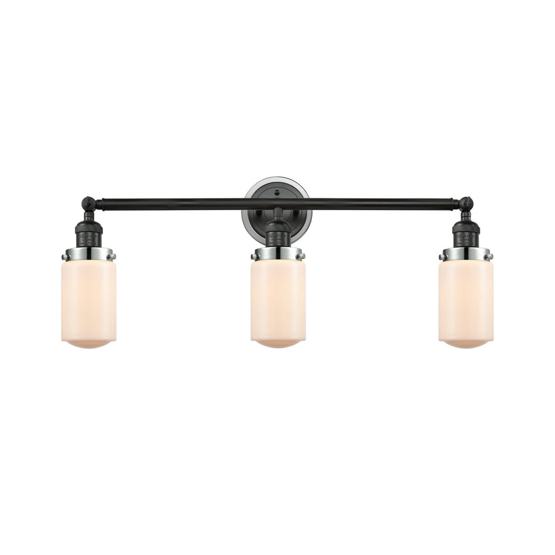 Innovations Franklin Restoration 205BK-BPPC-HRPC-G311 Bath Vanity Light 31 in. wide - Matte Black