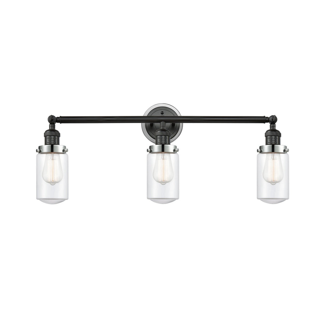 Innovations Franklin Restoration 205BK-BPPC-HRPC-G312 Bath Vanity Light 31 in. wide - Matte Black