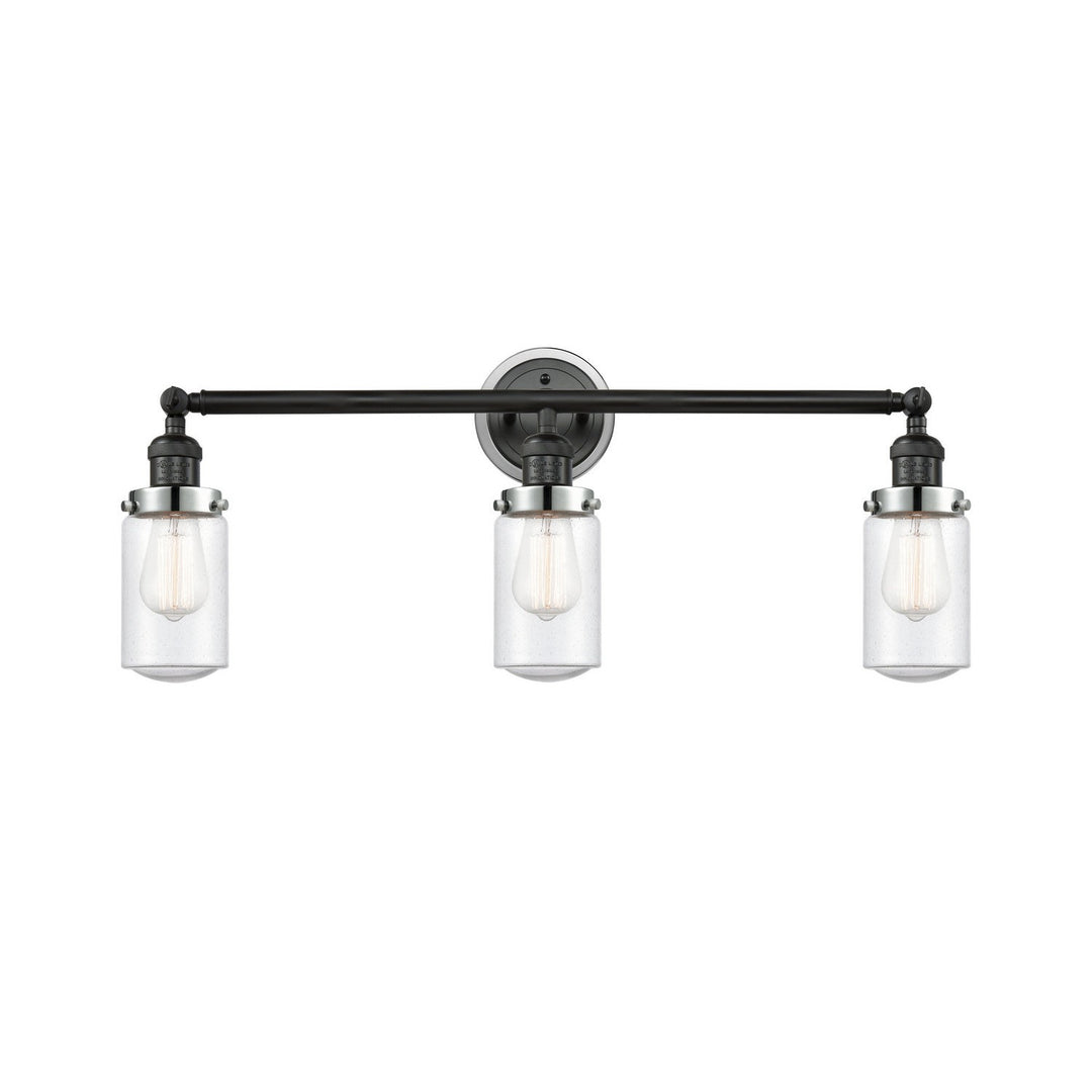 Innovations Franklin Restoration 205BK-BPPC-HRPC-G314 Bath Vanity Light 31 in. wide - Matte Black