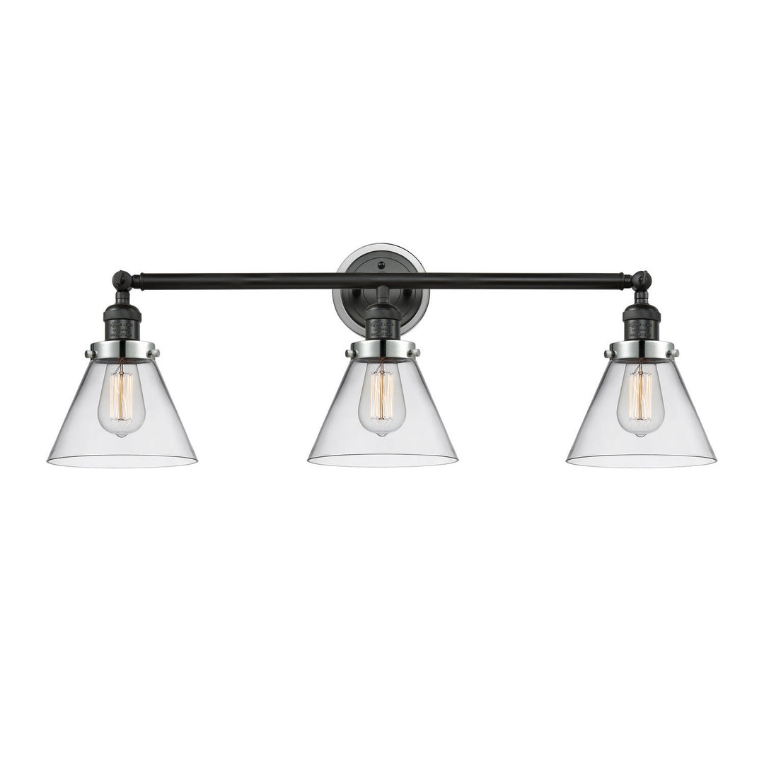 Innovations Franklin Restoration 205BK-BPPC-HRPC-G42 Bath Vanity Light 32 in. wide - Matte Black