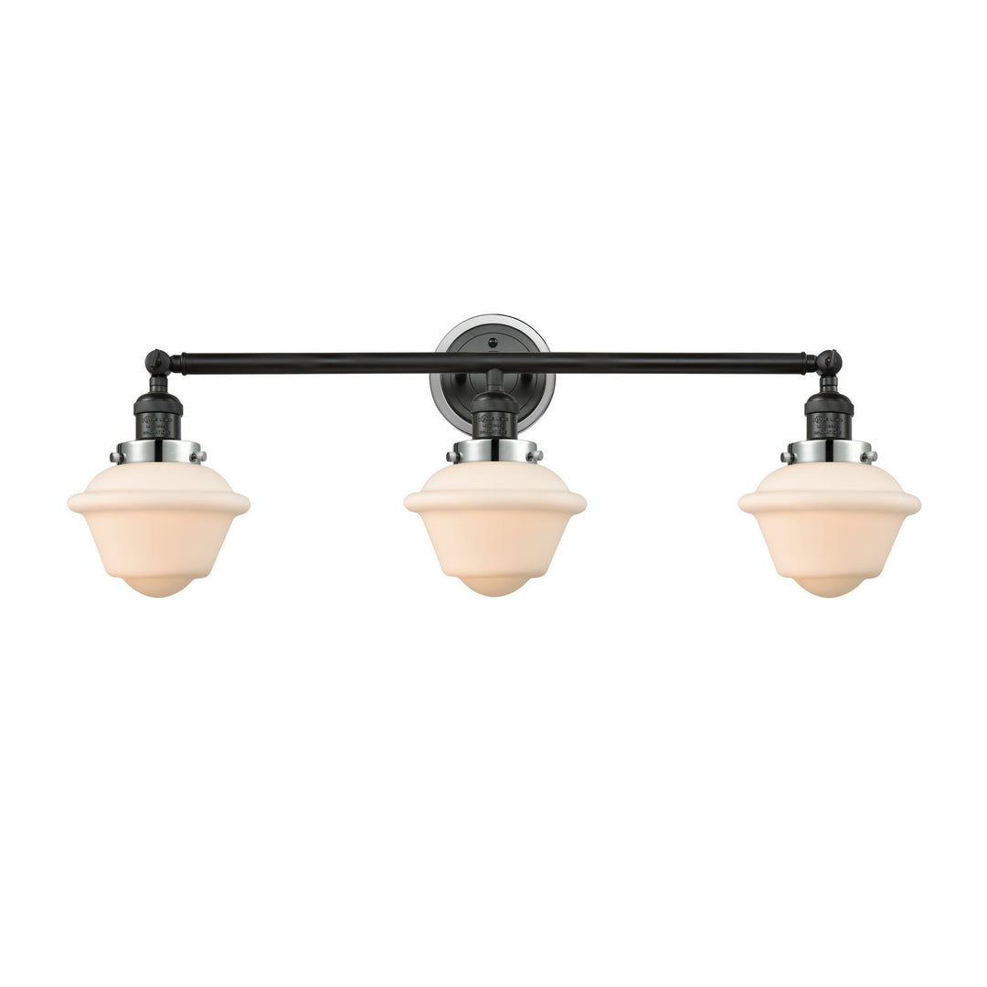 Innovations Franklin Restoration 205BK-BPPC-HRPC-G531 Bath Vanity Light 34 in. wide - Matte Black