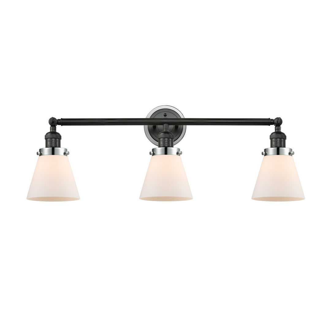 Innovations Franklin Restoration 205BK-BPPC-HRPC-G61 Bath Vanity Light 30 in. wide - Matte Black