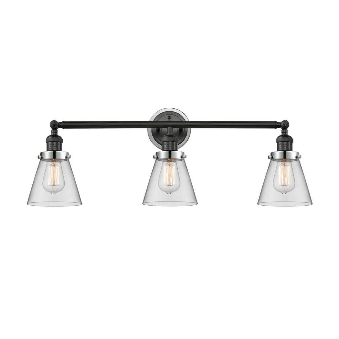 Innovations Franklin Restoration 205BK-BPPC-HRPC-G62 Bath Vanity Light 30 in. wide - Matte Black