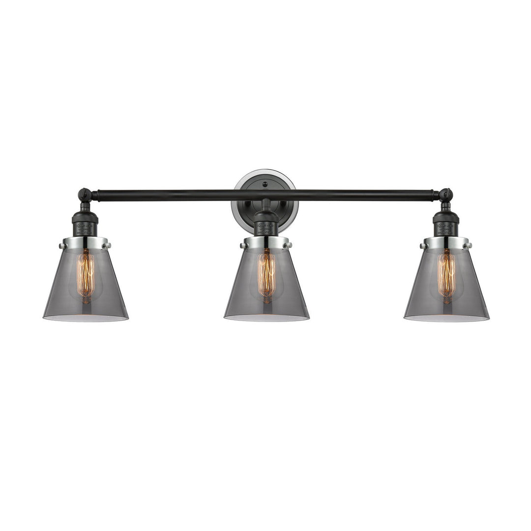 Innovations Franklin Restoration 205BK-BPPC-HRPC-G63 Bath Vanity Light 30 in. wide - Matte Black