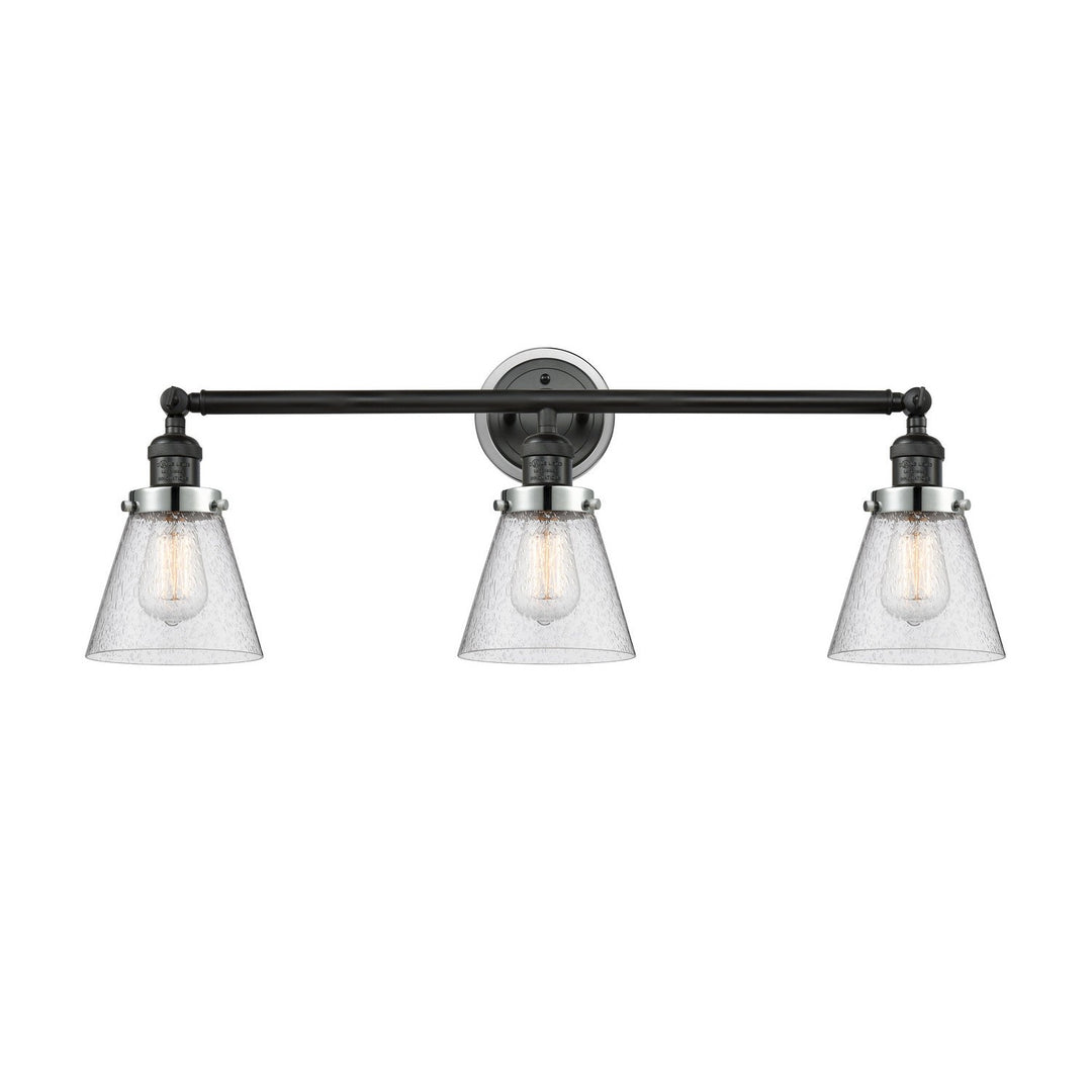 Innovations Franklin Restoration 205BK-BPPC-HRPC-G64 Bath Vanity Light 30 in. wide - Matte Black